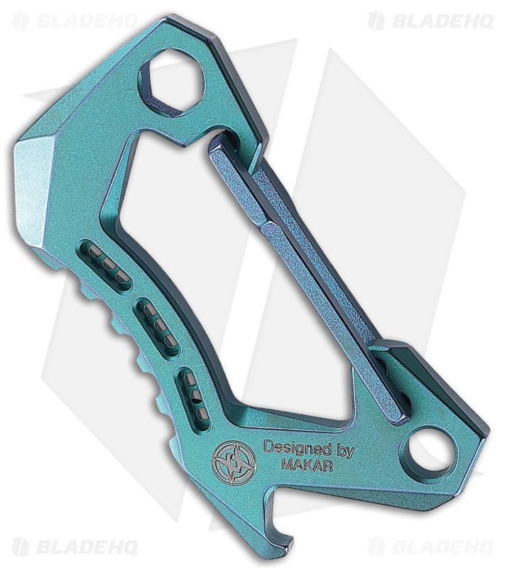 Bestechman Titanium Carabiner Blue BTKM15B