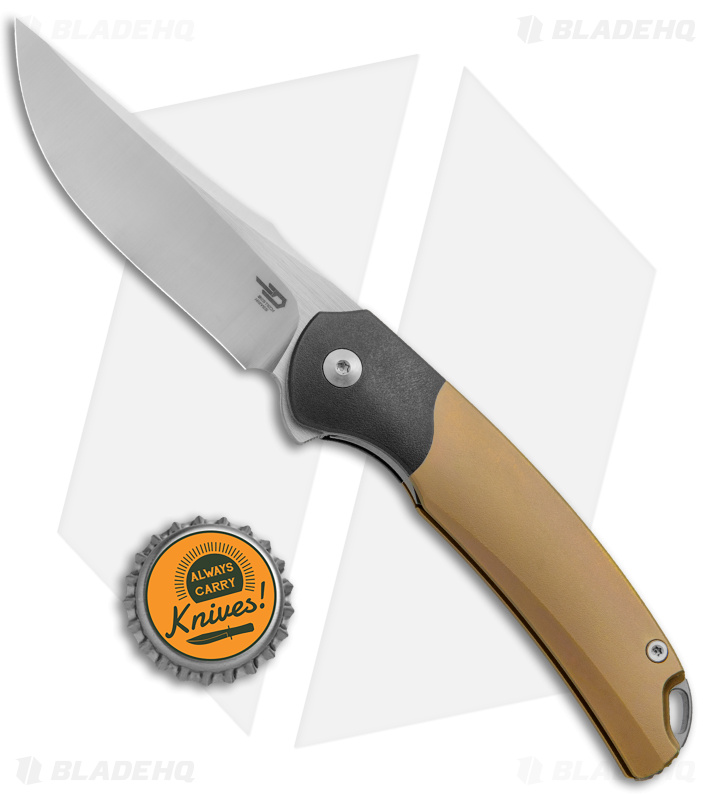 Bestech Knives Supernova Liner Lock Knife Gold Titanium (3.07" Satin) BT2111B