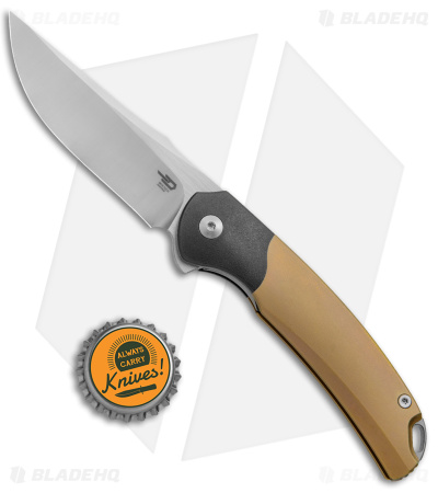 Bestech Knives Supernova Liner Lock Knife Gold Titanium (3.07" Satin) BT2111B