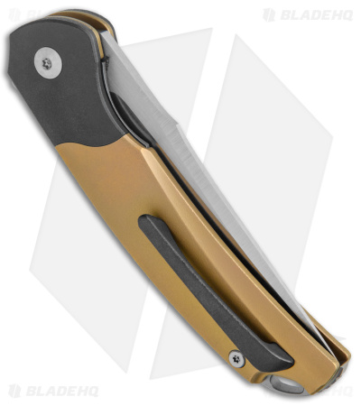 Bestech Knives Supernova Liner Lock Knife Gold Ti (3.07" Vertical Satin) BT2111C