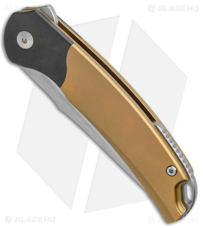 Bestech Knives Supernova Liner Lock Knife Gold Ti (3.07" Vertical Satin) BT2111C