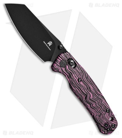 Bestechman Cicada's Wing Crossbar Lock Knife Purple/Black G-10 (3.15" Black)