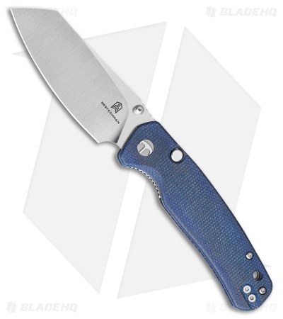 Bestechman Cicada's Wing Top Liner Lock Knife Blue Micarta (3.15" Satin)