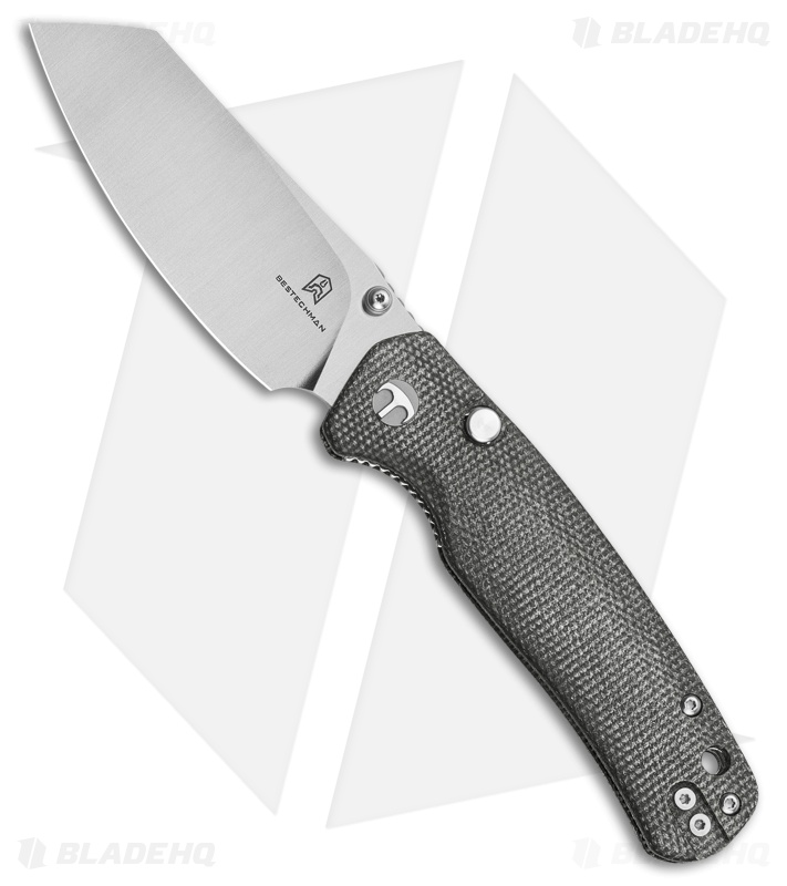 Bestechman Cicada's Wing Top Liner Lock Knife Gray Micarta (3.15" Satin)