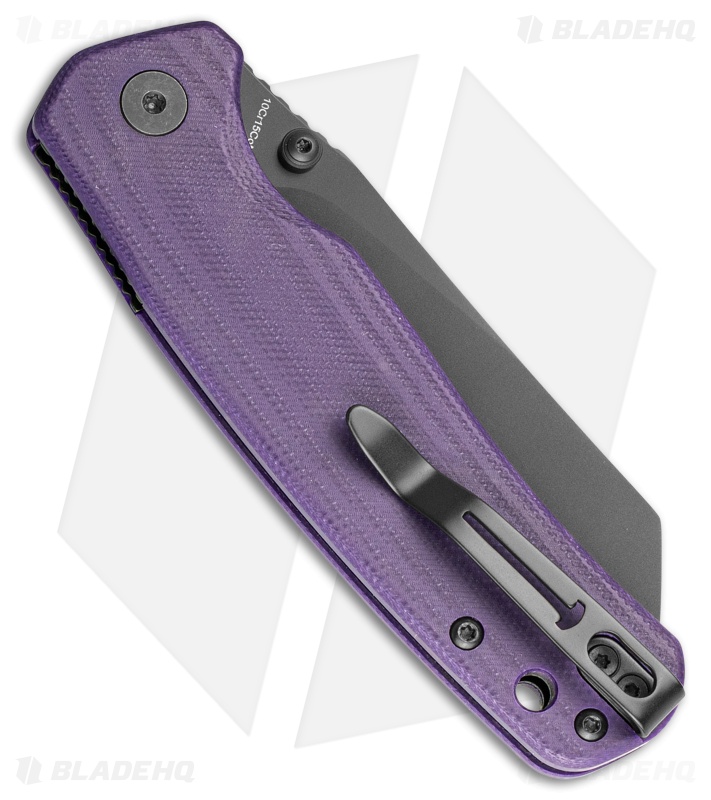 Bestechman Cicada's Wing Top Liner Lock Knife Purple G-10 (3.15" Black PVD)