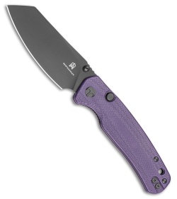 Bestechman Cicada's Wing Top Liner Lock Knife Purple G-10 (3.15" Black PVD)