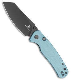 Bestechman Cicada's Wing Top Liner Lock Knife Misty Blue G-10 (3.15" Black PVD)