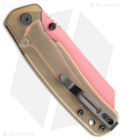 Bestechman Cicada's Wing Top Liner Lock Knife Jade Ultem (3.15" Pink)