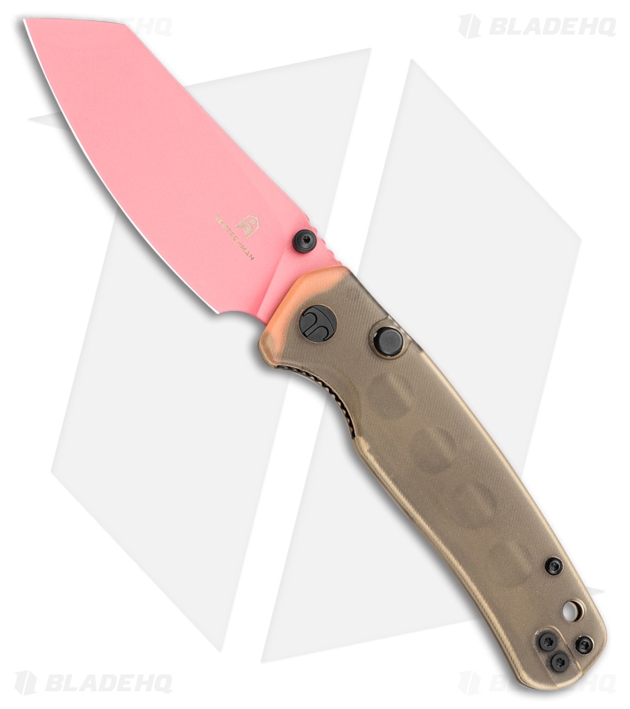 Bestechman Cicada's Wing Top Liner Lock Knife Jade Ultem (3.15" Pink)