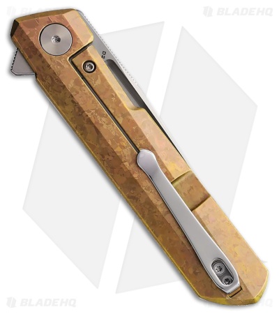 Bestechman Dundee Frame Lock Knife Bronze Crystalized Titanium (3.5" Satin)