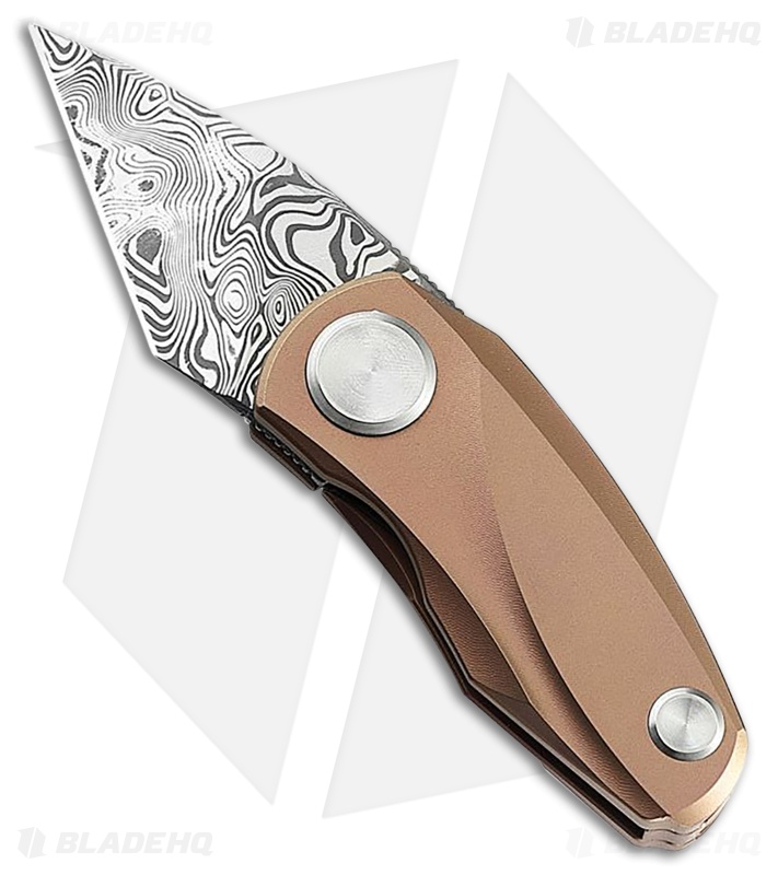 Bestech Knives Tulip Knife Rose Gold Titanium Damascus