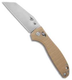 Bestech Knives Liger Bar Lock Knife Beige G-10 (3.6" Stonewash)