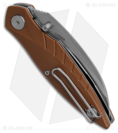 Bestech Knives Mantidae Liner Lock Knife Brown G-10 (2.9" Satin/Stonewash) BG60B