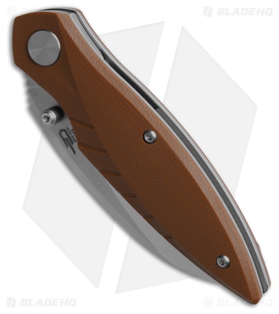 Bestech Knives Mantidae Liner Lock Knife Brown G-10 (2.9" Satin/Stonewash) BG60B