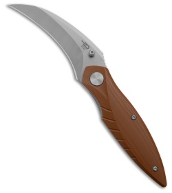 Bestech Knives Mantidae Liner Lock Knife Brown G-10 (2.9" Satin/Stonewash) BG60B