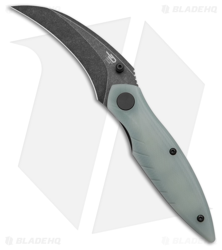 Bestech Knives Mantidae Liner Lock Knife Jade G-10 (2.96" Black SW) BG60C
