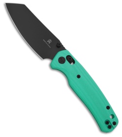 Bestechman Cicada's Wing Bar Lock Knife Light Blue G-10 (3.15" Black PVD)