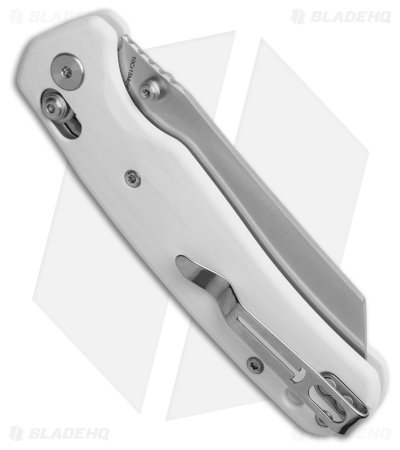 Bestechman Cicada's Wing Crossbar Lock Knife White G-10 (3.15" Satin) BMK06L