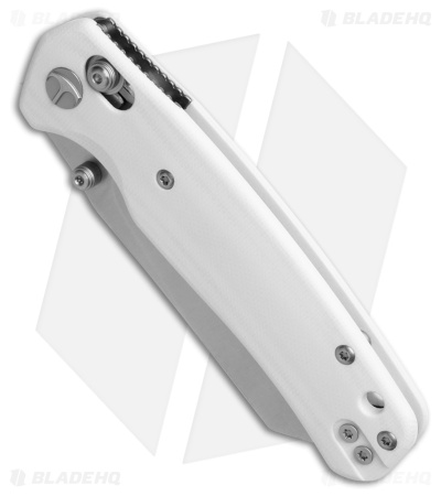 Bestechman Cicada's Wing Crossbar Lock Knife White G-10 (3.15" Satin) BMK06L