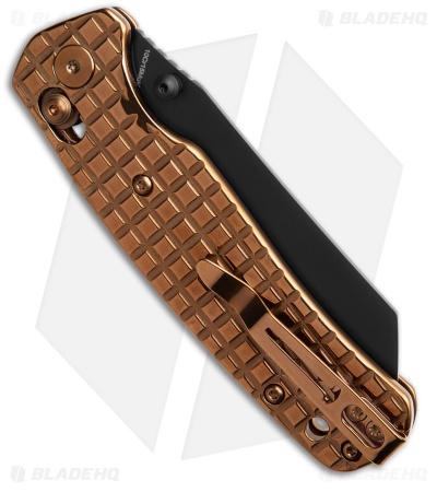 Bestechman Cicada's Wing Bar Lock Knife Frag Pattern Bronze SS (3.15" Black PVD)