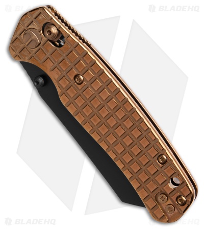 Bestechman Cicada's Wing Bar Lock Knife Frag Pattern Bronze SS (3.15" Black PVD)