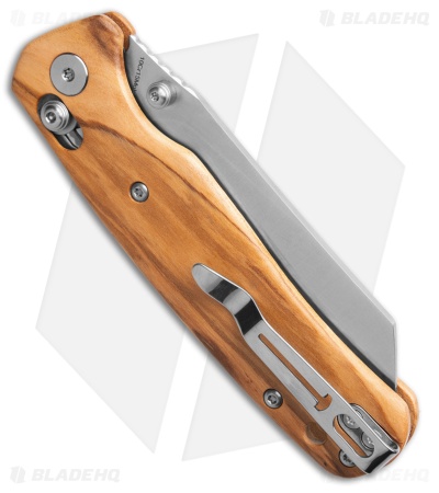Bestechman Cicada's Wing Bar Lock Knife Olive Wood (3.15" Satin)