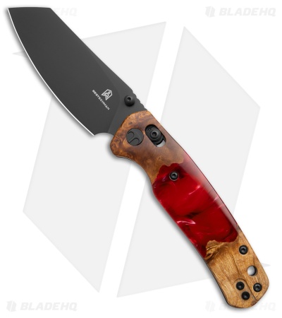 Bestechman Cicada's Wing | Red Stabilized Wood | Black PVD
