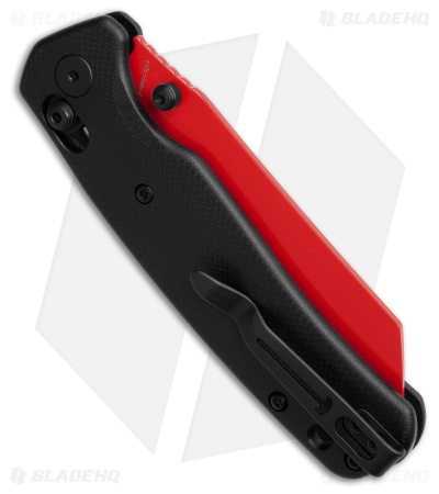 Bestechman Cicada's Wing Crossbar Lock Knife Black G-10 (3.15" Red) BMK06F