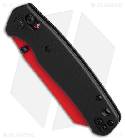 Bestechman Cicada's Wing Crossbar Lock Knife Black G-10 (3.15" Red) BMK06F