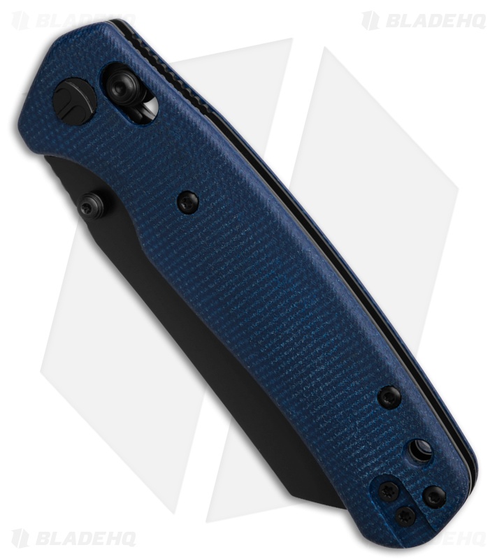 Bestechman Cicada's Wing Knife Blue Micarta Black PVD