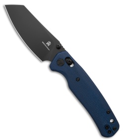 Bestechman Cicada's Wing Crossbar Lock Knife Clear Blue Resin