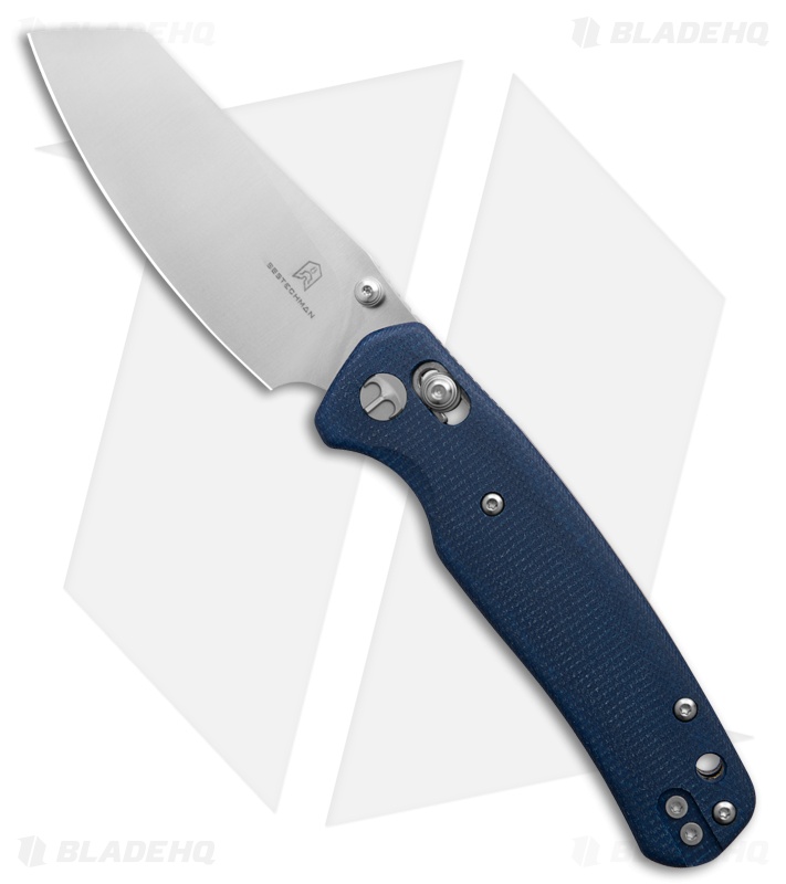 Bestechman Cicada's Wing Knife Blue Micarta Satin