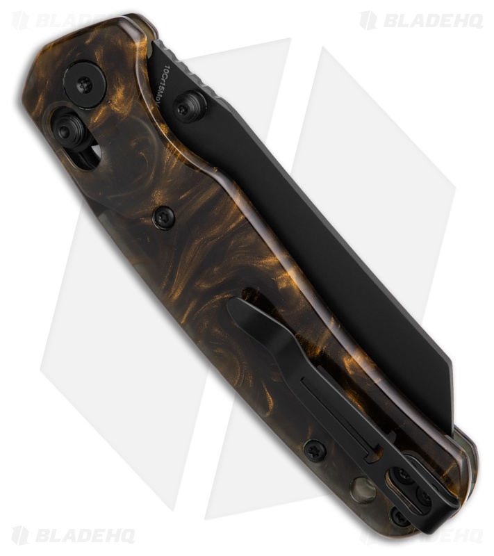 Bestechman Cicada's Wing Crossbar Lock Knife Brown Resin