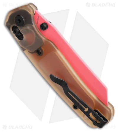 Bestechman Cicada's Wing Crossbar Lock Knife Ultem (3.15" Pink) BMK06H