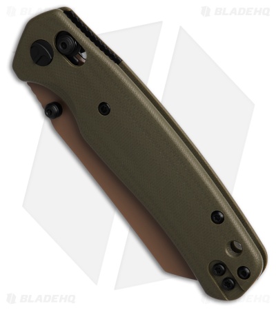 Bestechman Cicada's Wing Crossbar Lock Knife OD Green G-10 (3.15" Gold) BMK06C
