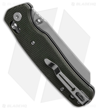 Bestechman Cicada's Wing Crossbar Lock Knife OD Green Micarta (3.15" Satin)