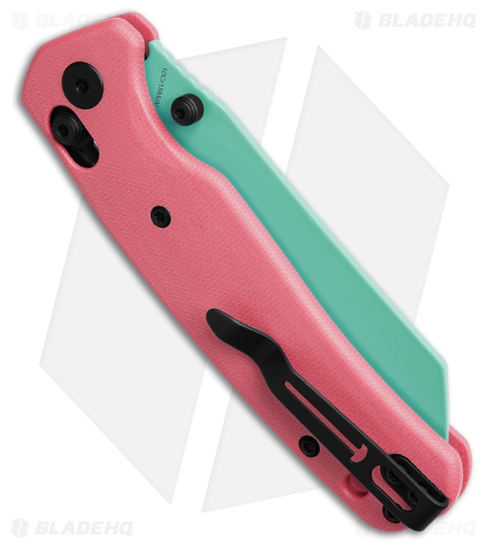 Bestechman Cicada's Wing Crossbar Lock Knife Pink G-10 (3.15" Blue) BMK06E
