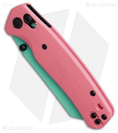 Bestechman Cicada's Wing Crossbar Lock Knife Pink G-10 (3.15" Blue) BMK06E