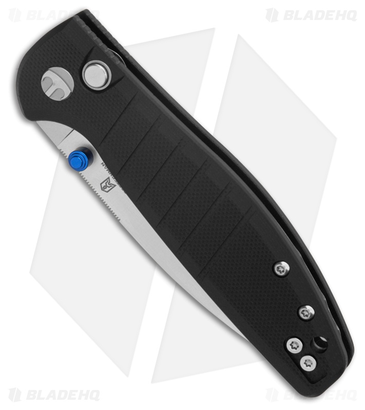 Bestechman Goodboy Jr. Button Lock Knife Black G-10 (3" Satin/SW) BMK10A