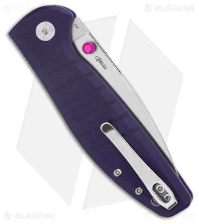 Bestechman Goodboy Jr. Button Lock Knife Purple G-10 (3" Satin/SW) BMK10C