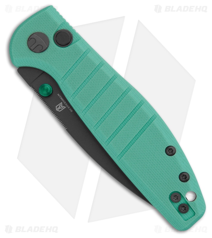 Bestechman Goodboy Jr. Button Lock Knife Robin Blue G-10 (3" Gray) BMK10D