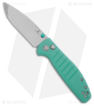 Bestechman Goodboy Jr. Button Lock Knife Robin Blue G-10 (3" Satin/SW)