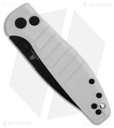 Bestechman Goodboy Jr. Button Lock Knife White G-10 (3" Black) BMK10I