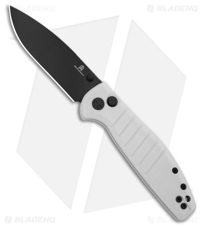 Bestechman Goodboy Jr. Button Lock Knife White G-10 (3" Black) BMK10I