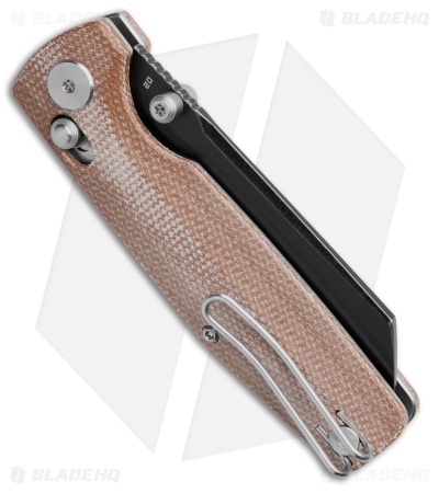 Bestech Knives Slasher Bar Lock Knife Natural Micarta (3" Black D2) BG43E