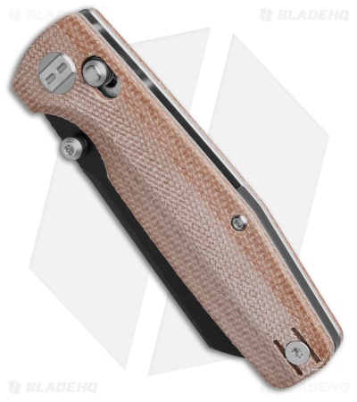 Bestech Knives Slasher Bar Lock Knife Natural Micarta (3" Black D2) BG43E