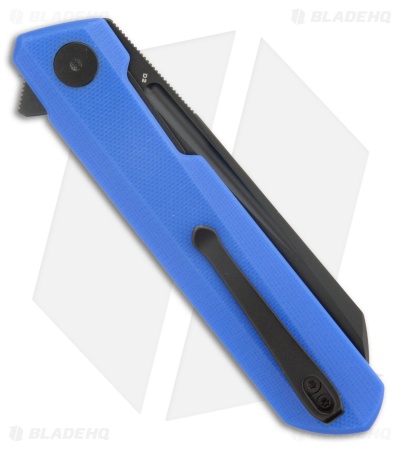 Bestechman Dundee Sheepsfoot Liner Lock Knife Blue G-10 (3.5" Black)