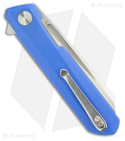 Bestechman Dundee Sheepsfoot Liner Lock Knife Blue G-10 (3.5" Satin)