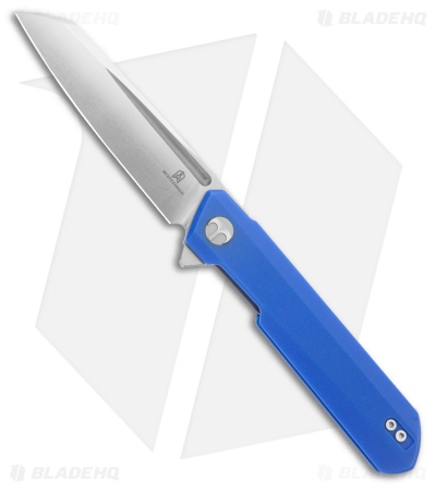 Bestechman Dundee Sheepsfoot Liner Lock Knife Blue G-10 (3.5" Satin)