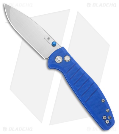 Bestechman Goodboy Jr. Button Lock Knife Blue G-10 (3" Satin) BHQ Exclusive